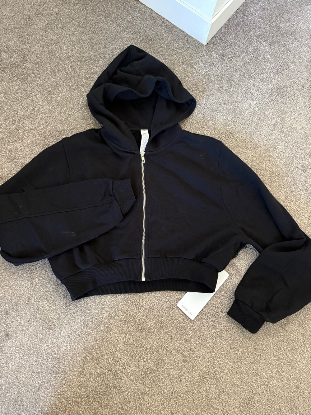 Alo Yoga Sweet Escape Zip Up Hoodie Size M Black NWT